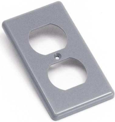Carlon HB1DP PVC Duplex 1-Gang Handy Box Cover, Gray