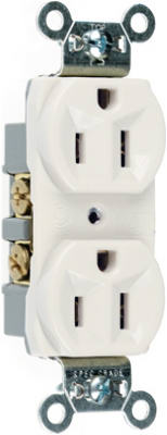 Pass & Seymour Commercial Spec Grade Receptacle, 15A, 125V, Ivory