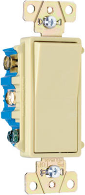 Pass & Seymour TradeMaster Decorator Switch, 15A, Ivory