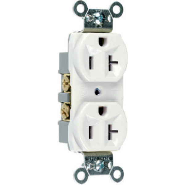 Pass & Seymour Commercial Spec Grade Duplex Receptacle, 20A, 125V, White
