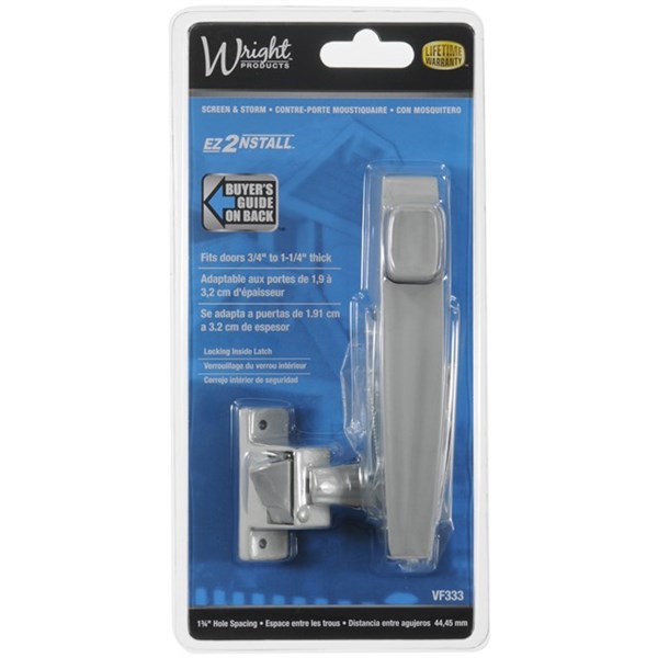 Wright Products® VF333 Free-Hanging Push Button Latch, Aluminum Finish
