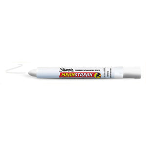 Sharpie® 85118PP Mean Streak® Permanent Marking Stick, White, Waterproof