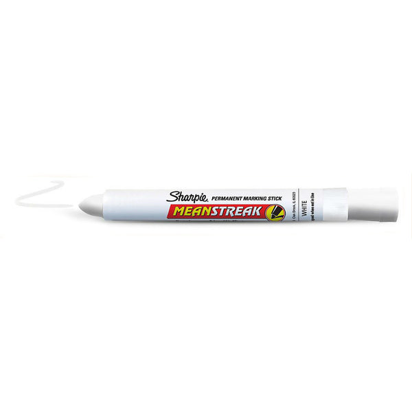 Sharpie® 85118PP Mean Streak® Permanent Marking Stick, White, Waterproof