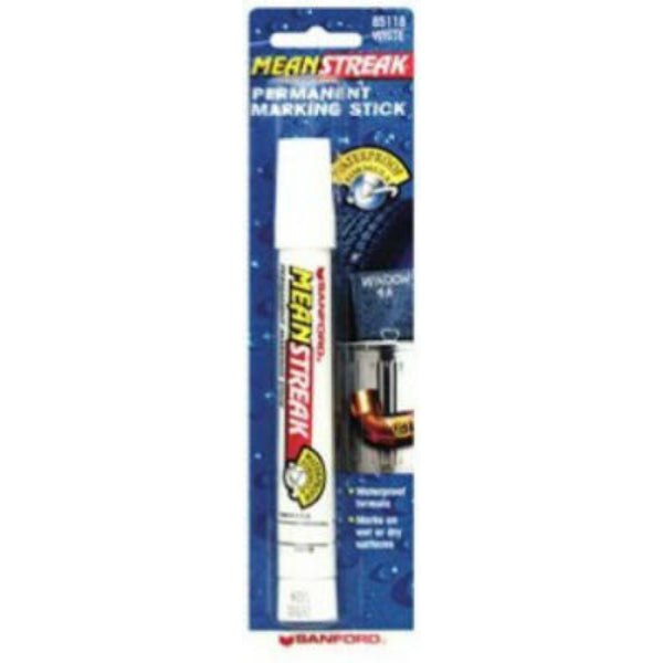 Sharpie® 85118PP Mean Streak® Permanent Marking Stick, White, Waterproof