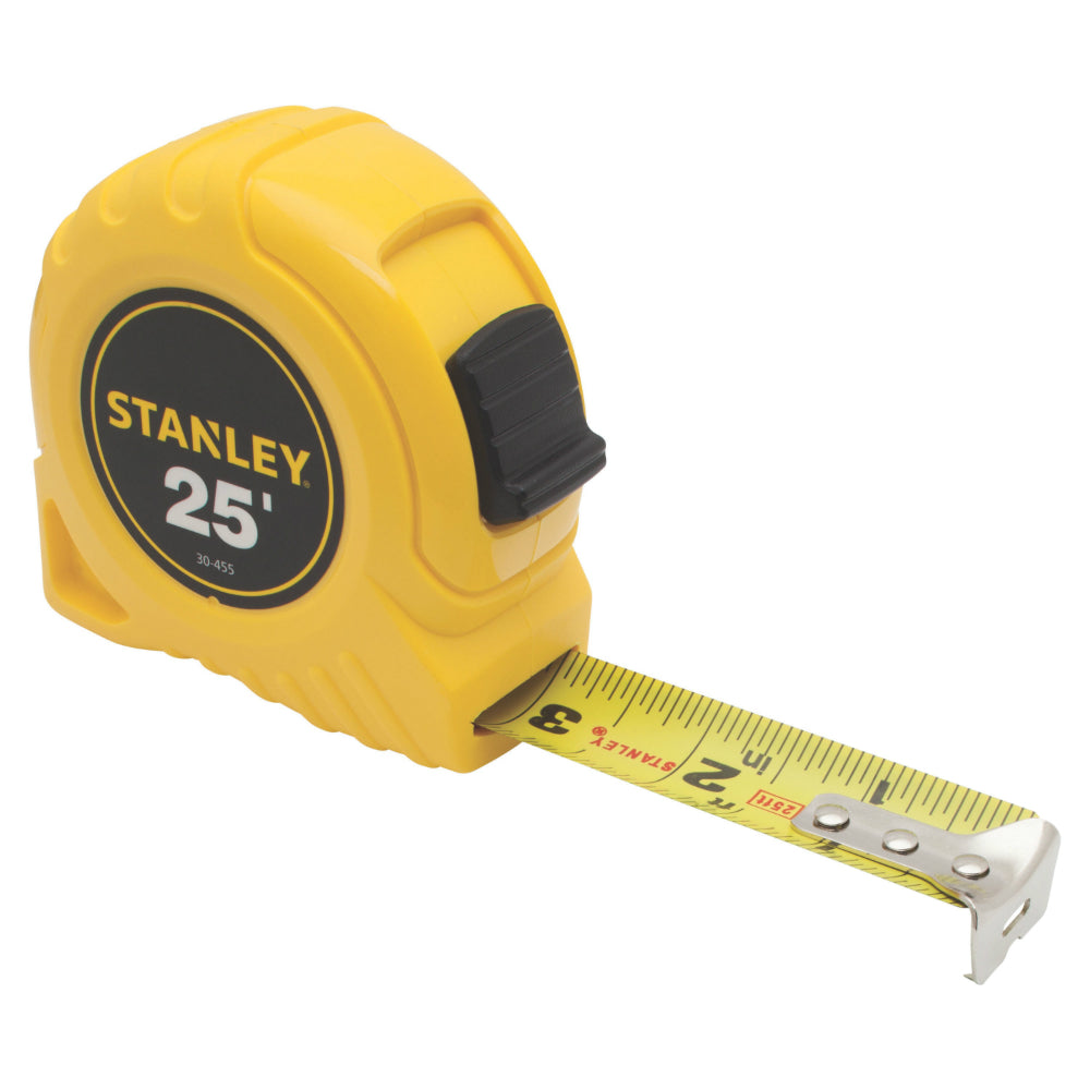 Stanley® 30-455 Top Lock Tape Rule, 1" x 25', Yellow