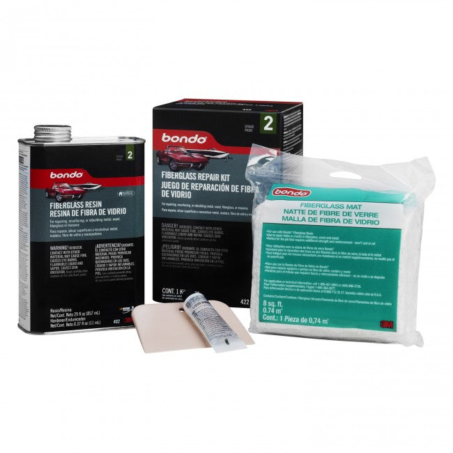 Bondo 422 Fiberglass Resin Repair Kit, 1 Qt