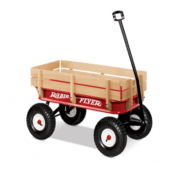 Radio Flyer 32 All-Terrain Steel & Wood Kids Toy Wagon, For 1-1/2+ Years