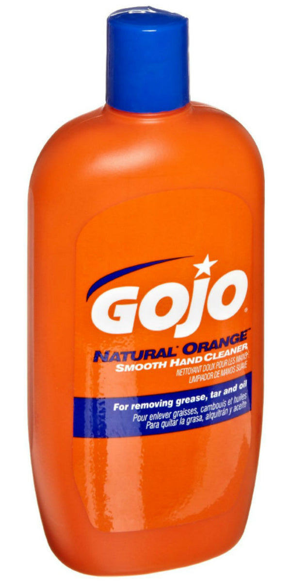 Gojo 0947-12 Natural Orange Smooth Hand Cleaner, 14 Oz