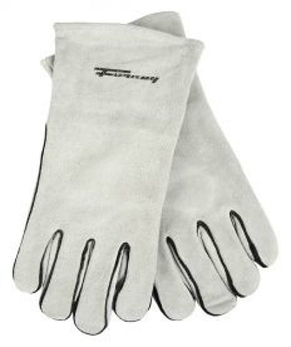 Forney 55200 Split Leather Welding Gloves, Grey