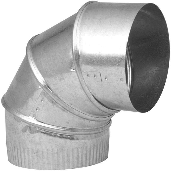 Imperial GV0296-C HVAC Galvanized Adjustable Furnace Elbow, 90-Degree, 6"