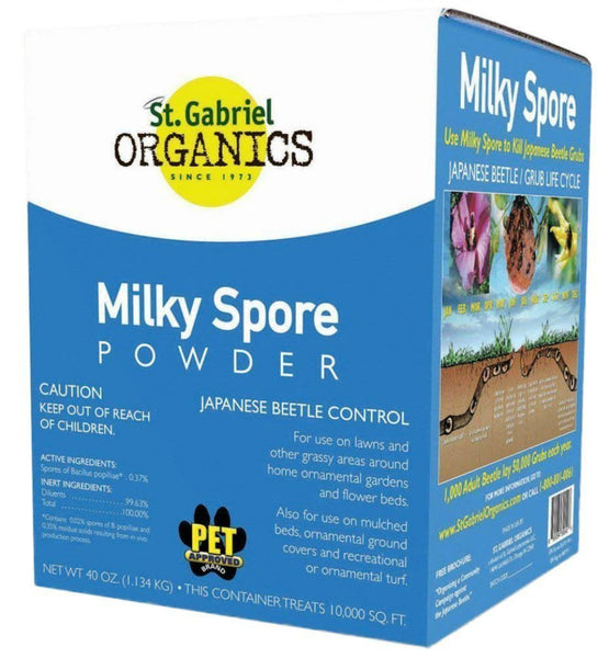 St. Gabriel Organics 80040-6 Milky Spore Grub Control Powder, 40 Oz, Concentrate