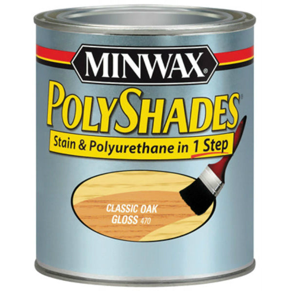 Minwax® 61470 PolyShades® Stain & Polyurethane Gloss Finish, Classic Oak, 1 Qt