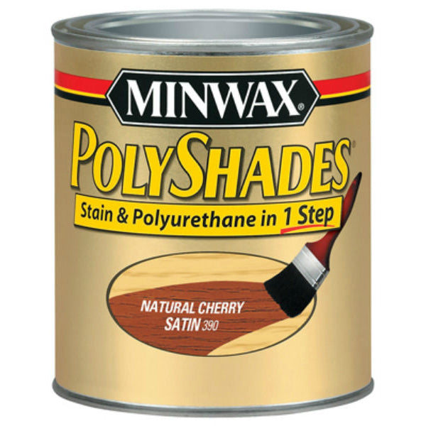 Minwax 61390 PolyShades Stain & Polyurethane Satin Finish, Natural Cherry, 1 Qt