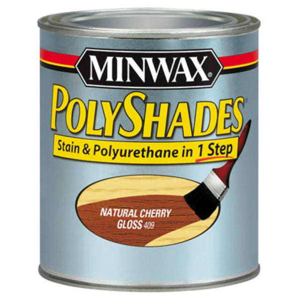 Minwax 61490 PolyShades Stain & Polyurethane Gloss Finish, Natural Cherry, 1 Qt
