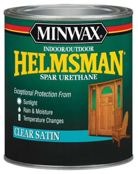 Minwax® 43205 Helmsman® Indoor/Outdoor Spar Urethane, Clear Satin, 1 Pt