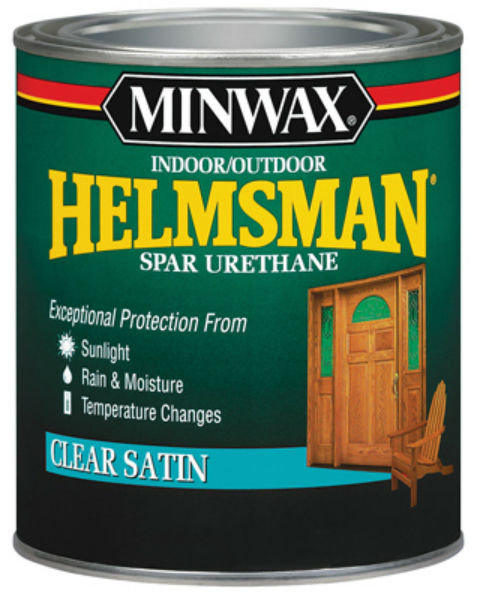 Minwax® 63205 Helmsman® Indoor/Outdoor Spar Urethane, Clear Satin, 1 Qt