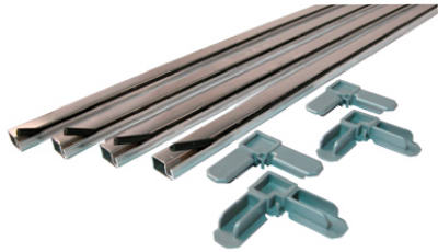 Slide-Co PL-7801 Aluminum Screen Frame Kit, 7/16" x 3/4", Mill Finish