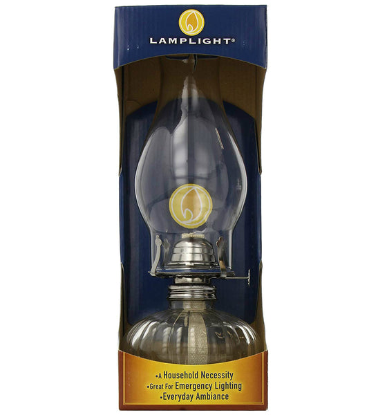 Lamplight 330 Ellipse Oil Lamp, Clear Glass Optic Base