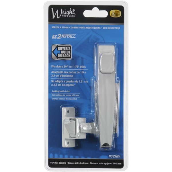 Wright Products™ V333WH Tie-Down Push Button Latch, White Finish