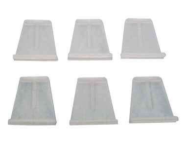 Slide-Co PL-14618 Plastic Spline Channel Pull Tabs, White, 25-Pack