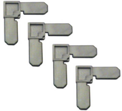 Slide-Co PL-14284 Nylon Screen Frame Corner, 3/4" x 5/16", Gray, 100-Pack