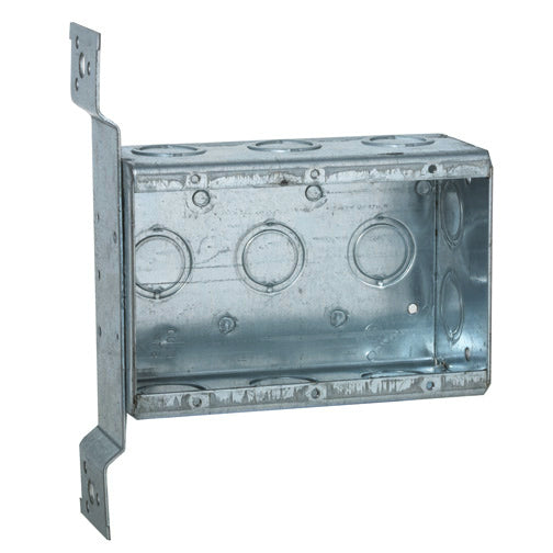 RACO® 686 Multi-Device 3-Gang Switch Box, Welded with Conduit KO's, 2-1/2" Deep