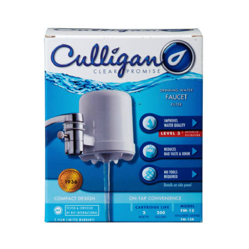 Culligan FM-15A Faucet Mount Drinking Water Filter, 200 Gallon