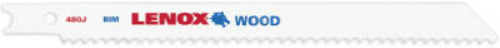 Lenox® 20328BT480J Wood Cutting Bi-Metal Jig Saw Blades, 10 TPI, 4", 2-Pack