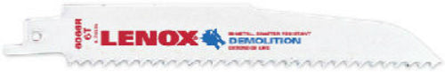 Lenox® 205126066R Demolition Bi-Metal Reciprocating Saw Blades, 6 TPI, 6", 2-Pk