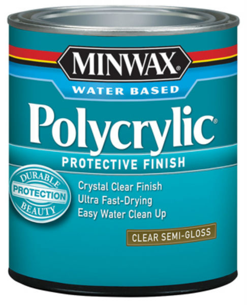 Minwax 244444444 Water Based Polycrylic Protective Finish, 1/2 Pt