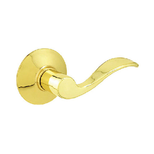 Schlage F170VACC605LH Left Hand Accent Dummy Lever Lockset, Bright Brass