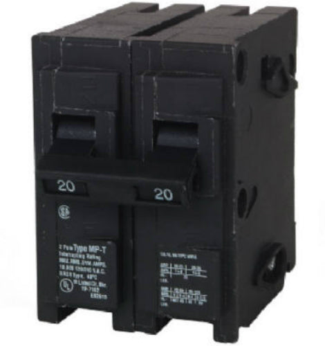 Murray MP220 Double Pole Circuit Breaker, 20A, 2" Space