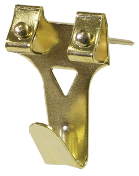 Hillman Fasteners 122194 Two Nail Pro-Hangers, Brass Plated, 40 Lb, 3-Pack
