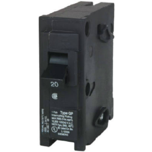 Siemens Q120 Single Pole Circuit Breaker, 20 Amp, 1" Space