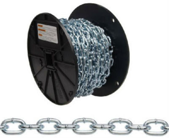 Campbell® AW0310427 Straight Link Machine Chain, 100', Zinc Plated