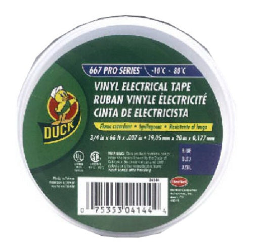 Duck 04144 Professional Electrical Tape, 3/4" x 66', Blue