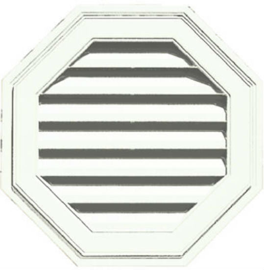 Builders Edge® 120012222123 Octagon Gable Vent, White, 22"