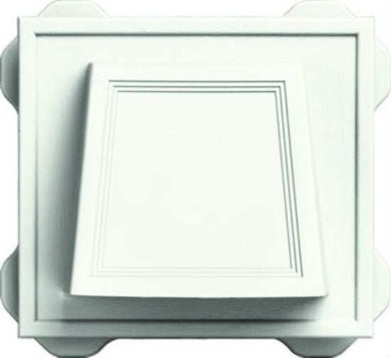 Builders Edge® 140116774123 Hooded Exhaust Vent, White, 4"