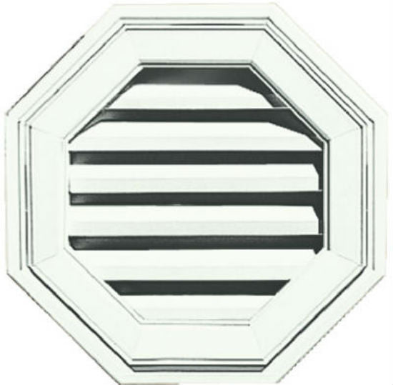 Builders Edge® 120011818123 Octagon Gable Vent, White, 18"