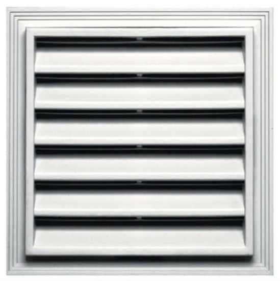 Builders Edge® 120051212123 Square Gable Vent, White, 12" x 12"