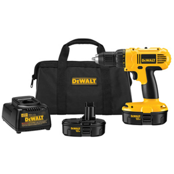 DeWalt® DC970K-2 Compact Size Drill Driver Kit, 18 Volt