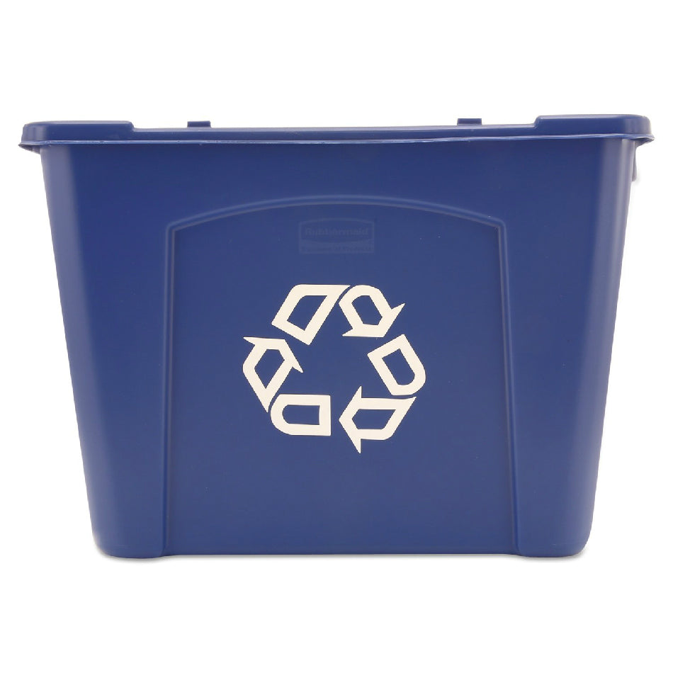 Rubbermaid® Commercial 5714-73-BLUE Stackable Recycling Box, 14 Gallon, Blue