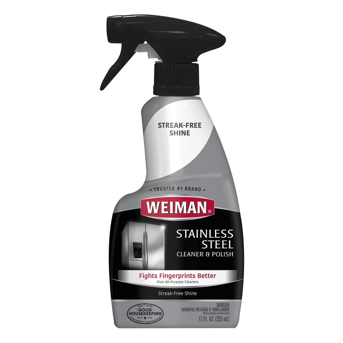 Weiman 76 Stainless Steel Cleaner in Trigger Spray Bottle, 12 Oz