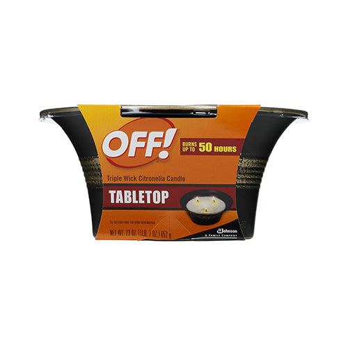 Off® 71170 Citronella Triple Wick Candle, 23 Oz