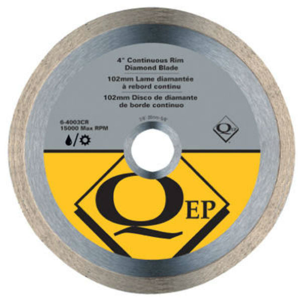 QEP® 6-4003Q Gold Series Continuous Rim Premium Diamond Blade, 15000 Max RPM, 4"