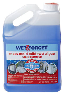Wet & Forget 800006 Outdoor Moss, Mold, Mildew & Algae Remover, 1 Gallon