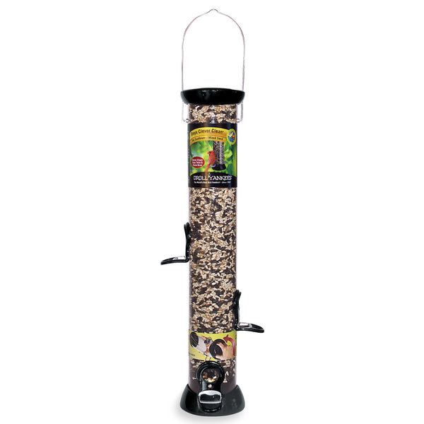 Droll Yankees CC18S Onyx Clever Clean Sunflower/Mixed Seed Feeder, 18″