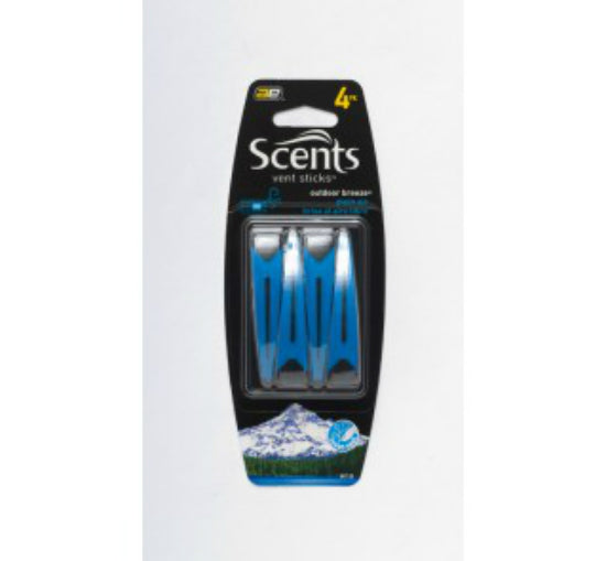Scents® VNT-28 Vent Stix Air Freshener, Outdoor Breeze Scent