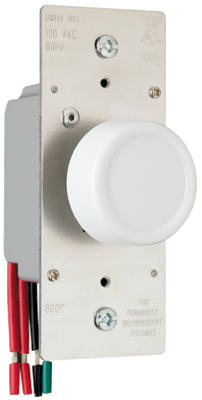Pass & Seymour Rotary Dimmer, 600W, Light Almond