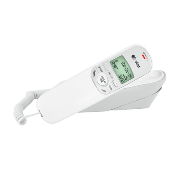 AT&T® TR1909WHITE Trim Line Telephone with Caller ID/Call Waiting, White